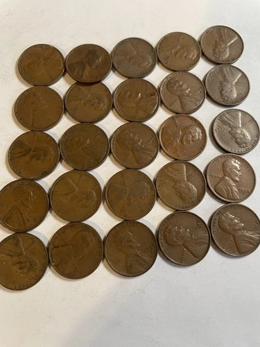 Roll 1938 D Lincoln Wheat Cents Penny in Good or Better Condition 50 Coins