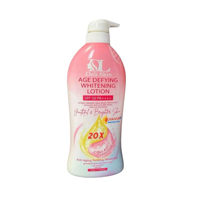 Deli Skin Age-Defying Whitening Lotion SPF 50 PA++++   Collagen Tripeptide, Alph