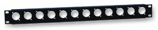 ADAM HALL HARDWARE - 19" Rack Panel with 12 XLR Holes & Tie Bar - 1U