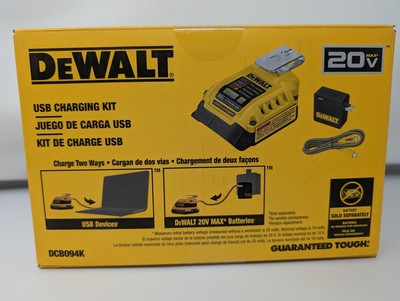 #ad DEWALT Battery Charger and USB Wall Charging Kit DCB094K $89.30