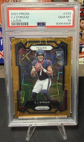 2023 Panini Prizm - Rookies C.J. Stroud #339 Lazer Prizm (RC) PSA 10 Texans