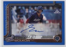 2025 Topps Pro Debut Blue Foil Auto 108/150 George Wolkow #PD-182 Auto 1k9t