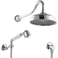 PaulGurkes Duschsystem Nostalgie Ohne Armatur Regendusche Mit Handbrause Set