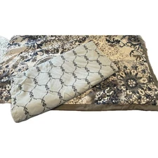 Jennifer Adams Home 2 King Size Double Sided Blue Gray Decorative Pillow Shams