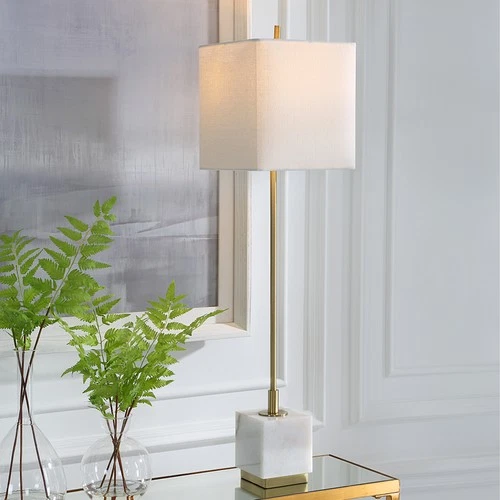 Uttermost Escort Brass Buffet Lamp - Picture 2 of 3