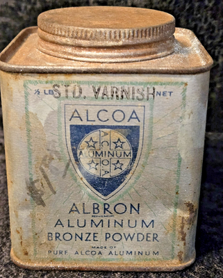 #ad #ad Vintage Alcoa Aluminum Bronze Powder Can 95% FULL $28.95