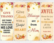 4Pcs Church Banners for Sanctuary Wall Welcome Inspirational Religious Banner...
