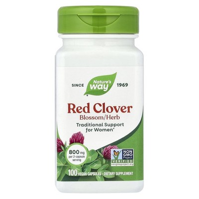Nature's Way, Red Clover Blossom/Herb, Rotkleeblüte/-kraut, 800 mg, 100 Kapseln