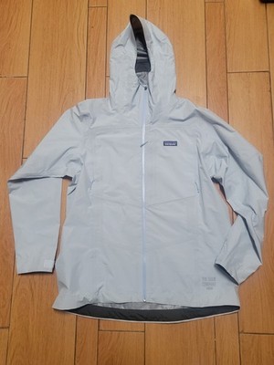 PATAGONIA Women's Boulder Fork Rain Jacket Sky Blue HBO THE CHAIR COMPANY sz XL