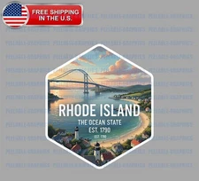 Rhode Island State Bumper Vinyl Decal Sticker Souvenir Travel D