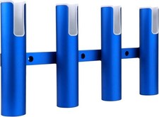Modern Aluminum Blue Fishing Rod Holder for Boats Garage Space Efficient Design