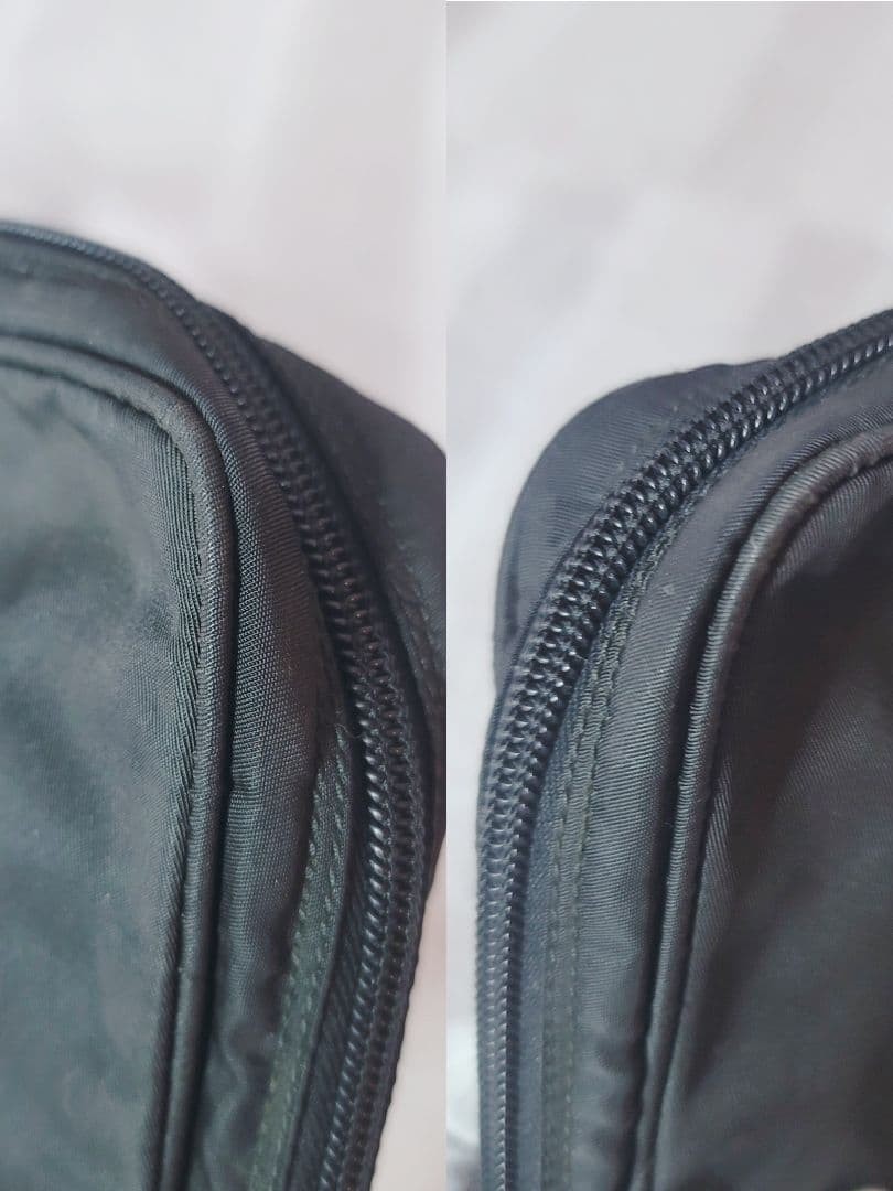 PRADA Nylon Pouch Triangular Logo Black Womens Pu… - image 8