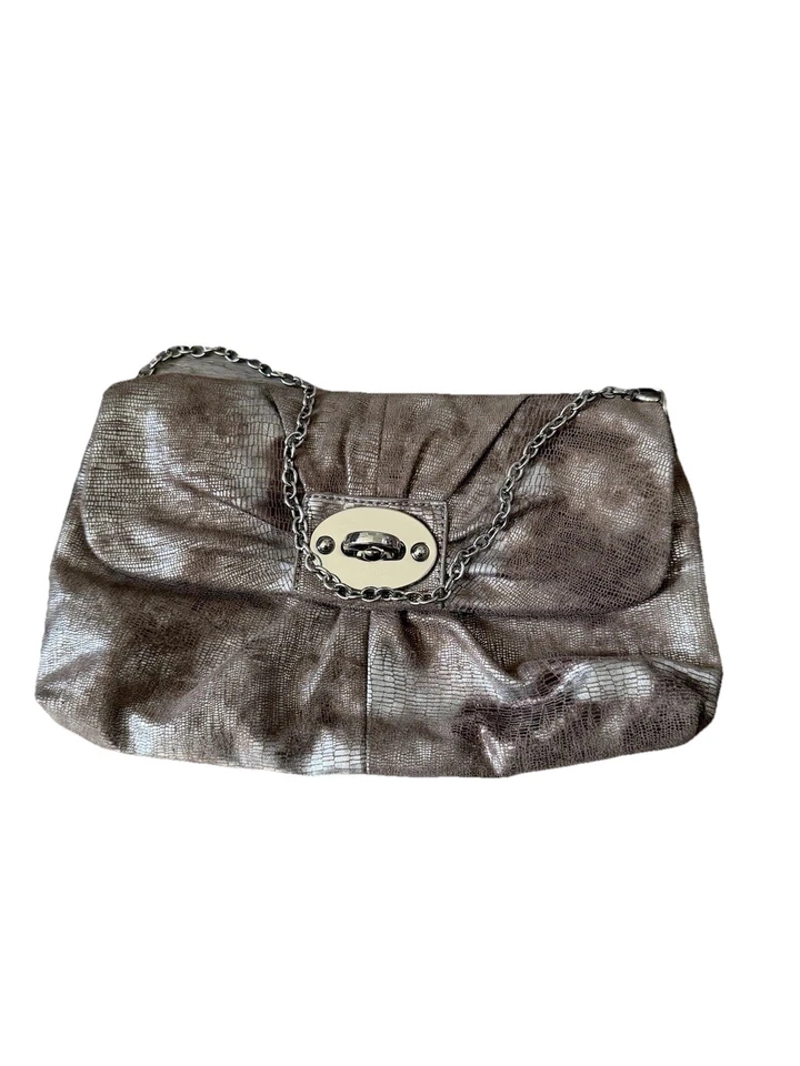 Bolso de mano The Limited elegante marrón con correa de cadena Foto 4 de 4