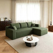 95" Boneless Couch Right Chaise L Shape Sectional Cloud Sofa Set for Living Room