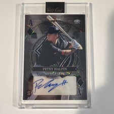 Wild Card 2024 Stacked Deck Petey Halpin Autographed Baseball Card 1/1
