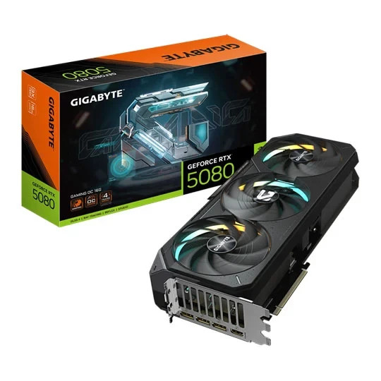 GIGABYTE GeForce RTX 5080 GAMING OC 16G Graphics Card - 16GB GDDR7, 256bit,