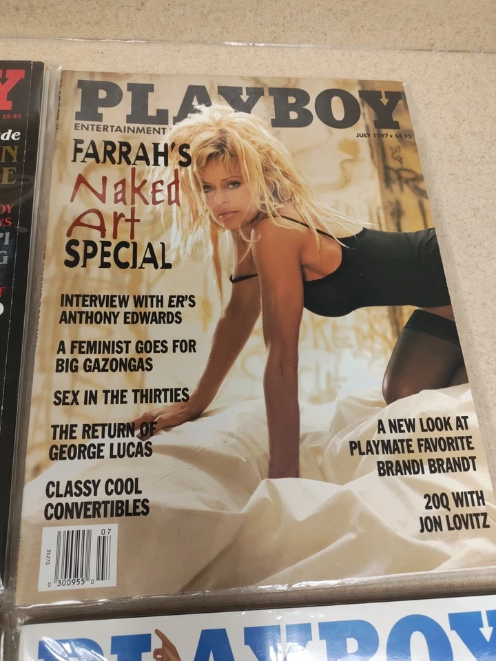 Lot of 6 Vintage Celebrity Playboys Thurman, Monroe, Farrah, Crawford, Spice - Image 4 of 4