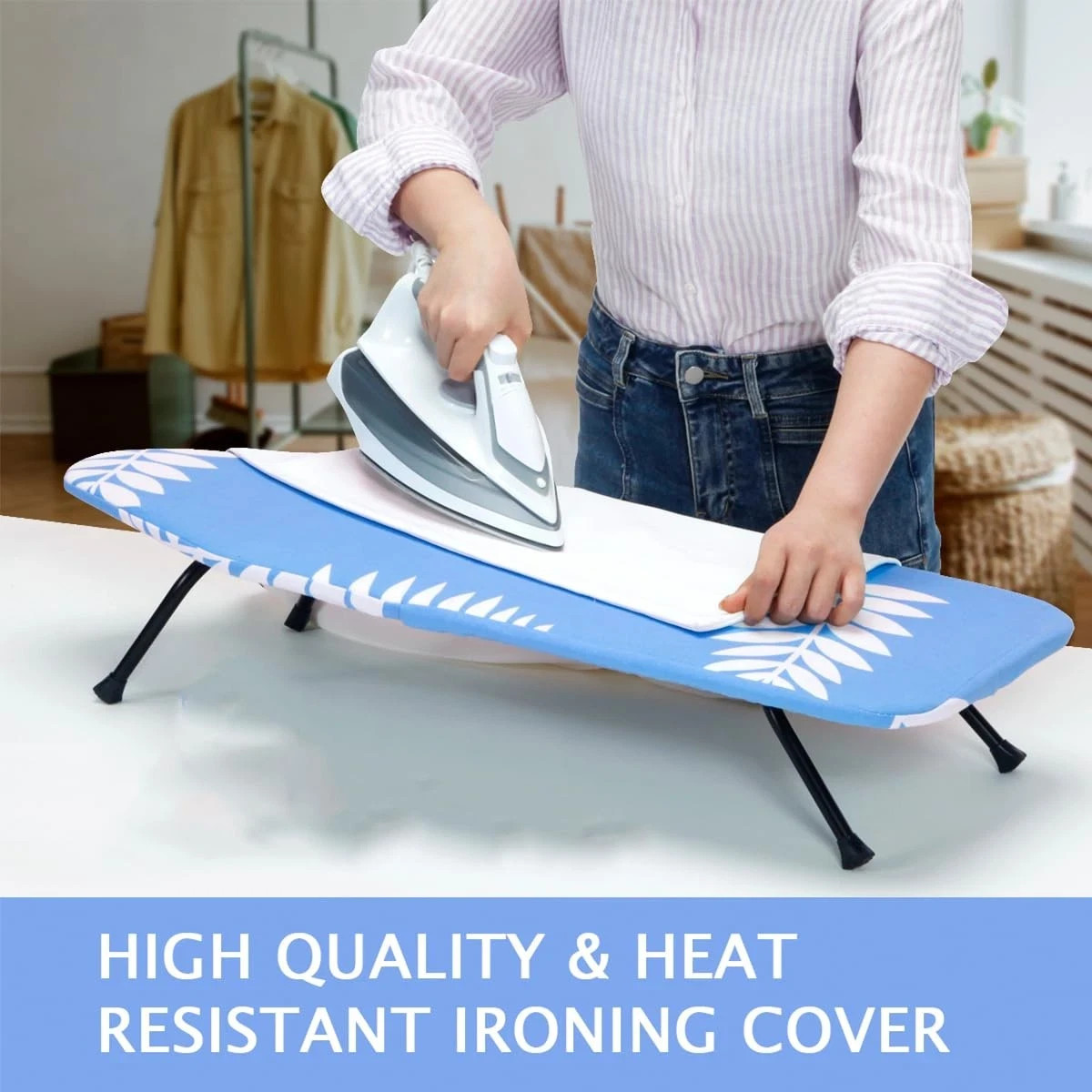 12.5 x 30 Inch Mini Ironing Board Cover - with 100% Cotton Iron Cover