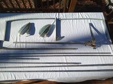 vtg chris craft runabout parts lot windshield frame floor shifter deck vents etc