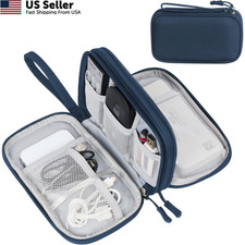 FYY Electronic Organizer, Travel Cable Organizer Bag Pouch Medium, Navy