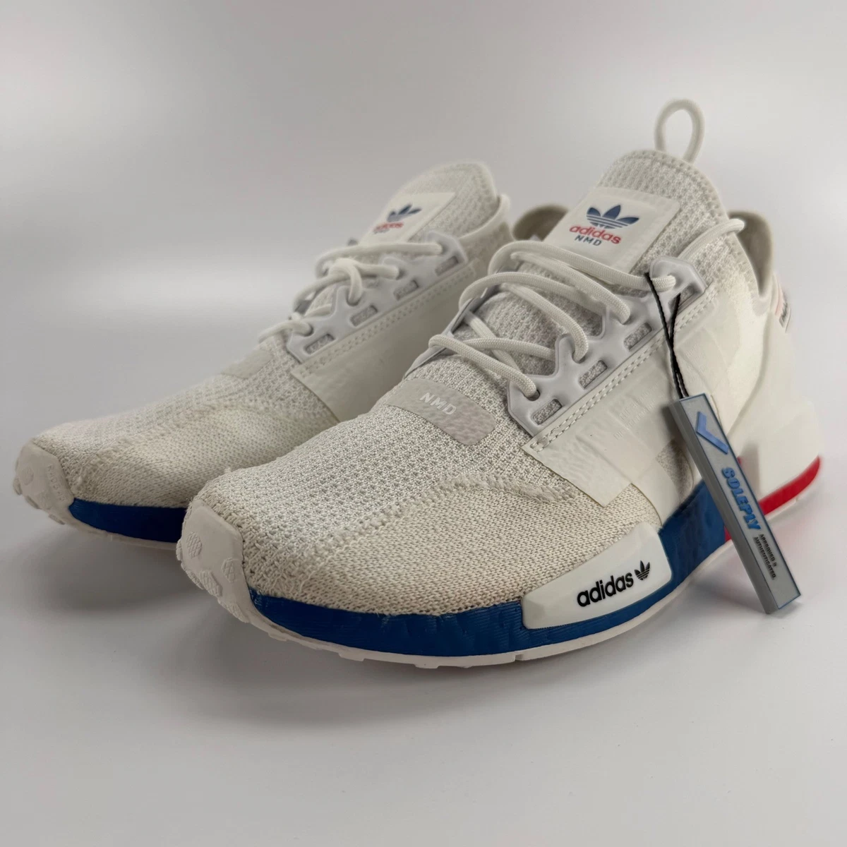 Adidas NMD_R1 Crystal White Scarlet for sale | eBay
