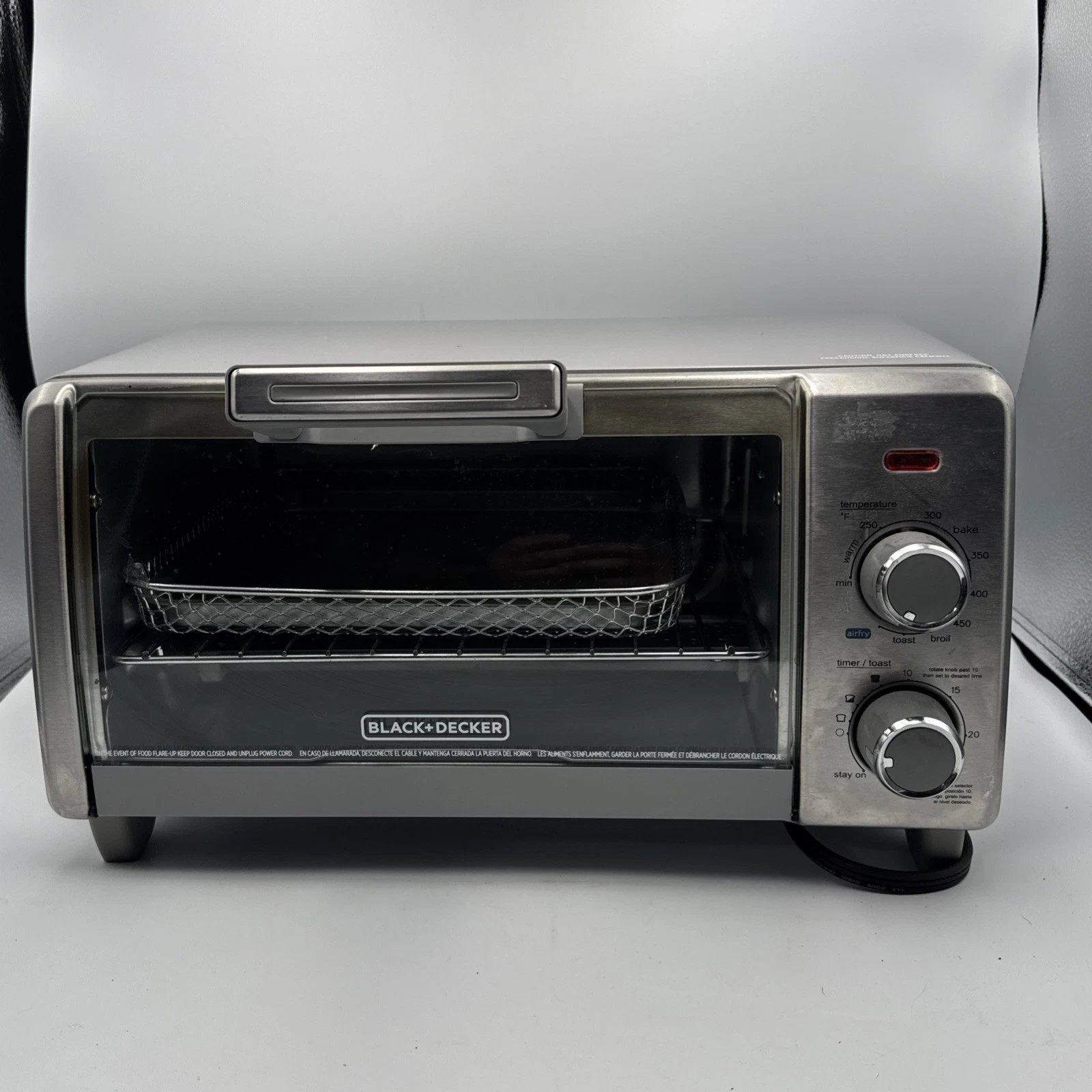 Black & Decker 4 Slice Toaster Oven TO1787SS Silver Tested Works Clean
