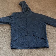 Mens Blue Hooded Raincoat Jacket 2XL Regular ...