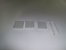 3 Clear Game cartridge cases  2 White Stylus for Nintendo DSi  J17