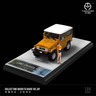 TIME MICRO 1:64 Land Cruiser FJ40 Yellow Orange/Green Diecast