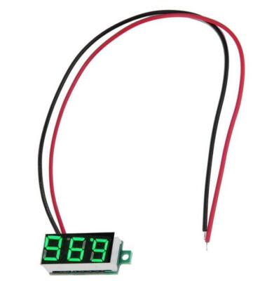 1PCS 0.36'' LED Digital Car Voltmeter Voltage Panel Meter 2 Wire DC 4.5-30V Green