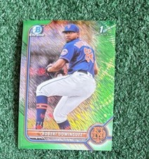 ROBERT DOMINGUEZ  77/99  2022 BOWMAN CHROME PROSPECTS GREEN SHIMMER CARD #BCP-51