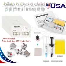 200Pc Dental Orthodontic Brackets Braces 022/bonding Bracket Light cure adhesive