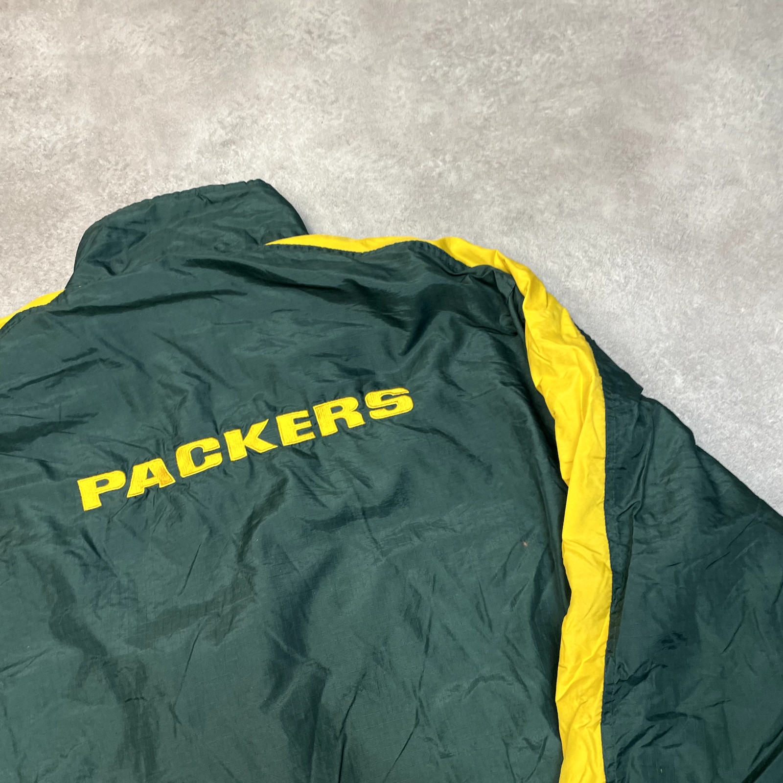 Green Bay Packers Anorak Mens XL NFL Half-Zip Fleece Lined Windbreaker Green image 10