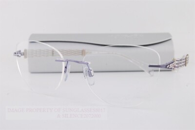 New CHARMANT Eyeglass Frames Titanium Line Art XL 2179 VO Violet Rimless  54mm