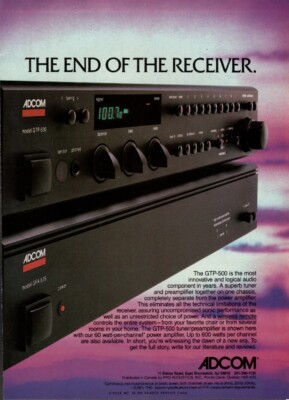 Adcom - GTP-500 Tuner-Preamplifier  - Original Magazine Ad - 1981