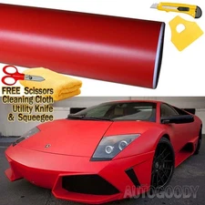 84" x 60" Matte Flat Red Vinyl Film Wrap Sticker Decal Bubble Free Air Release