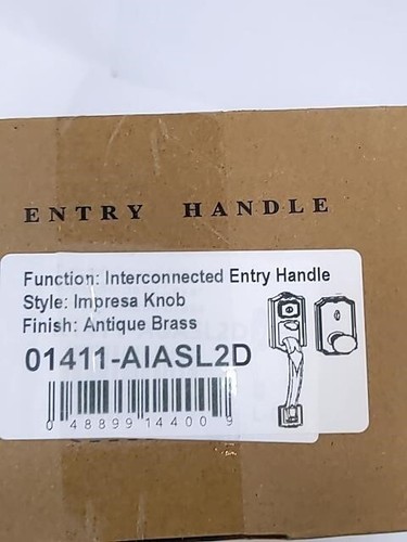 Colonial 1400 Series Deadbolt Keyed One Handle Set - Impresa Knob Antique Brass - Bild 4 von 4