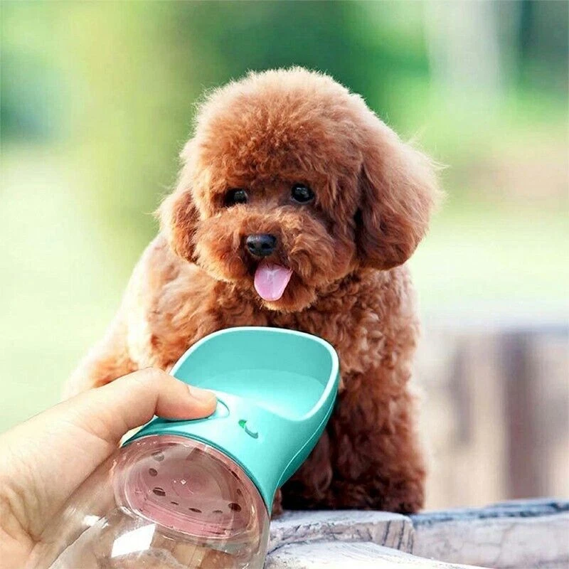 Portable Cat Dog Pet Water Bottle Drinking Cup Puppy Travel Outdoor Feeder Blue - Image 2 of 4