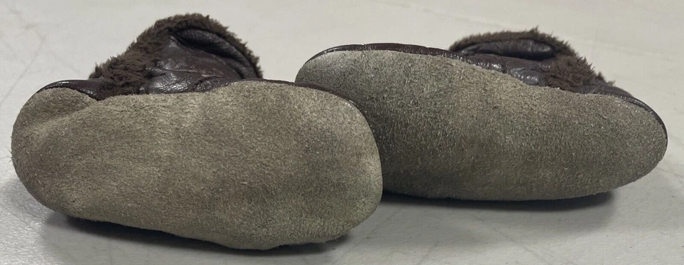 Botines altos Mini Star de cuero marrón suave para niños pequeños talla S Foto 3 de 4