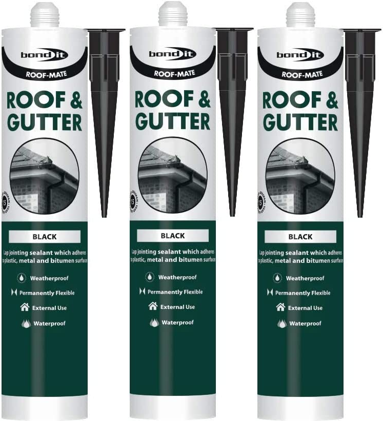 Bondit Roof-Mate High Quality Roof and Gutter Sealant in Black, 310ml - Image 3