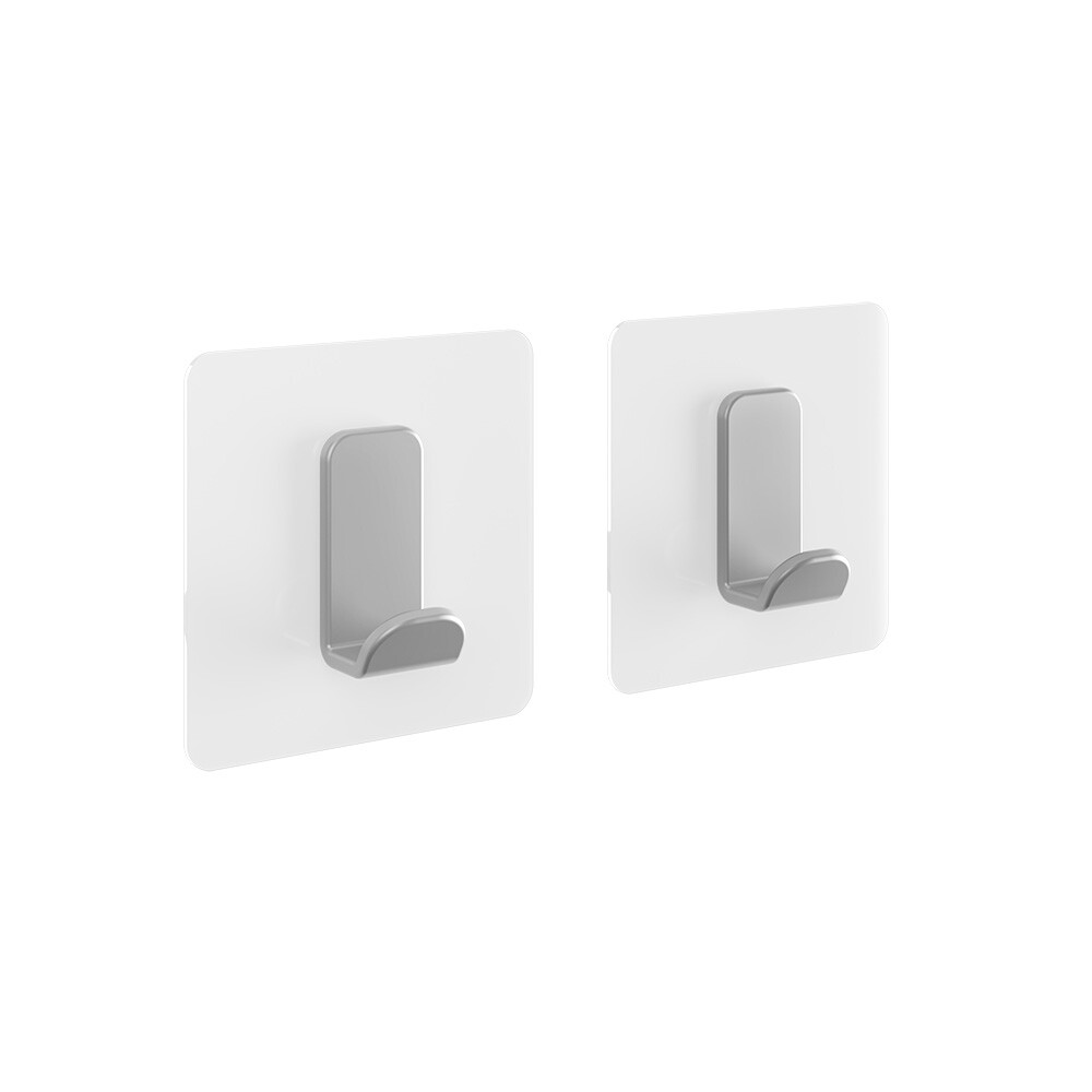 Metaltex 4 Stück Hafthaken Aus Edelstahl – Quadratisch, Silber, 3x3x1 Cm, Für Küche & Haushalt