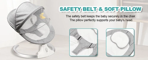 Bluetooth Electric Baby Swing Infant Cradle Bouncer Rocker Chair Music Remote UK - Picture 13 of 19