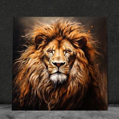 Wandbild, Löwe Kunst, Lion Tier Leinwand, Leinwanddruck, Acrylglas, Poster Deko