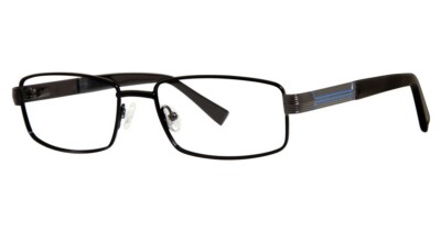 MODERN OPTICAL BMEC BIG COUNTRY MEN'S EYEGLASSES 56-17-150 MT. BLK W/ SOFT CASE