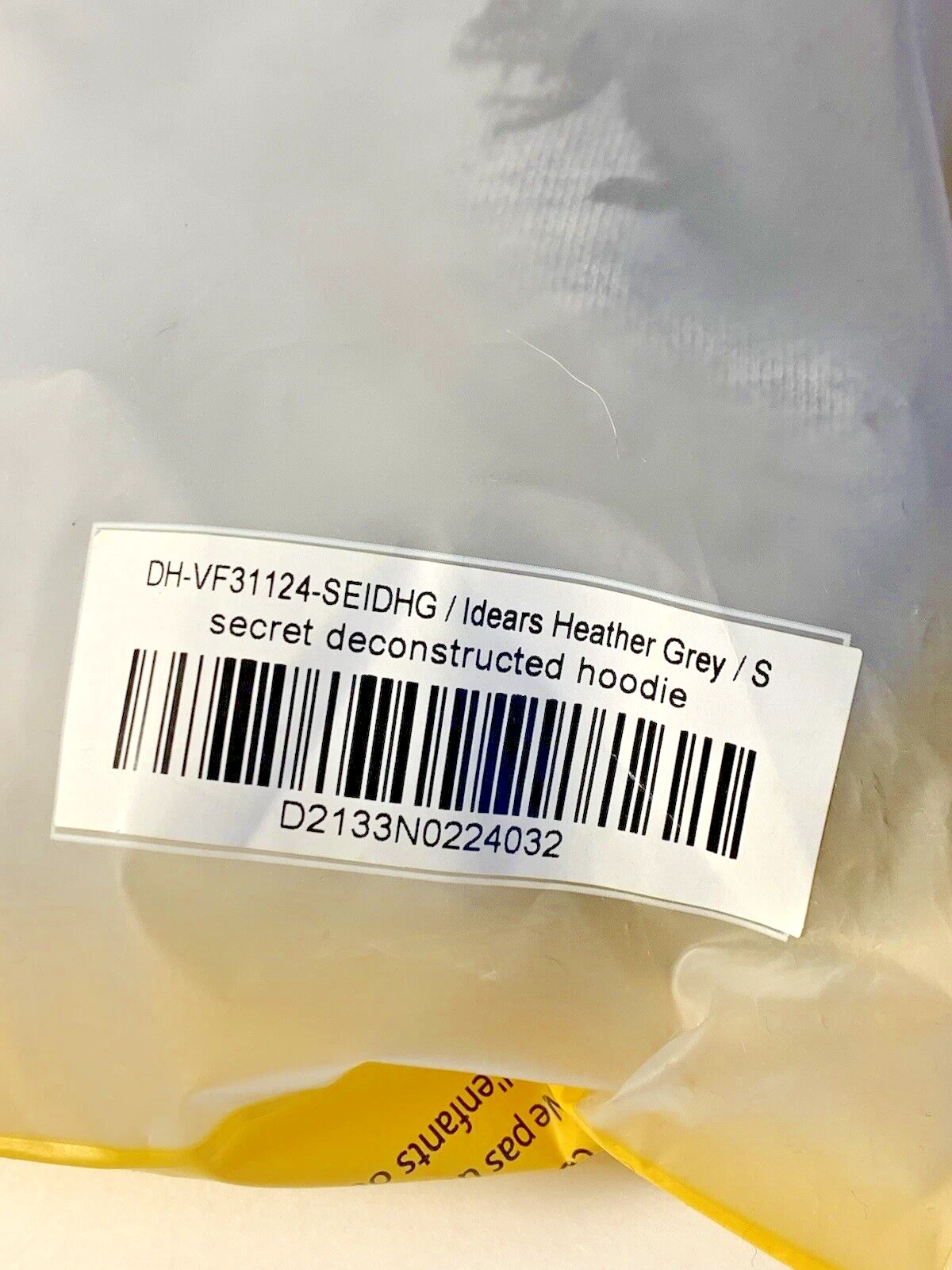 UNDERCOVER Felpa con cappuccio decostruita Drew Ho Secret taglia small IN MANO ESAURITA ALL'ISTANTE!