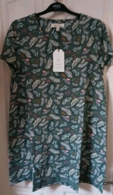 Ladies Tunic Seasalt Size 12 Field Guide Floral Nettle Swing Top Cotton Rrp£48