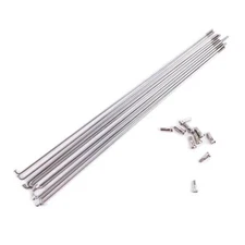 10x 14G Bicycle Spokes With Nipples Stainless Steel High Strength Bicycle Spokes
