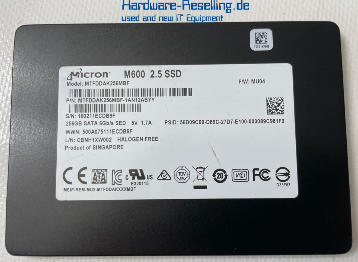 Micron M600 256GB NAND SSD SATA III 6G 2,5