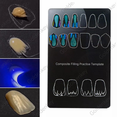 3Pcs Dental Composite Anterior Filling Practise Template Front Teeth Resin Board