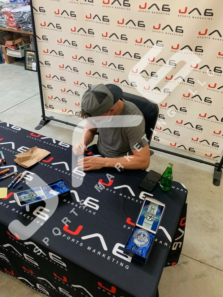 Ondrej Palat autograph inscribed Stanley Cup Game Used Ice puck TB Lightning JSA - Image 3 of 3